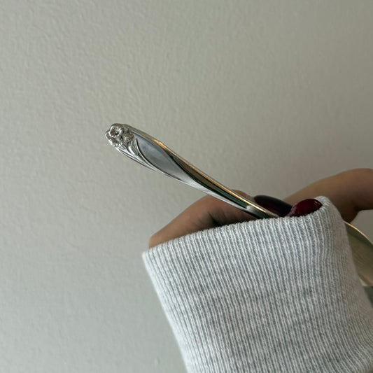 Flower Top Teaspoon Silver-plated